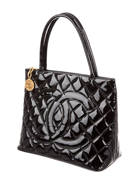 chanel patent tote bag|chanel patent leather tote bag.